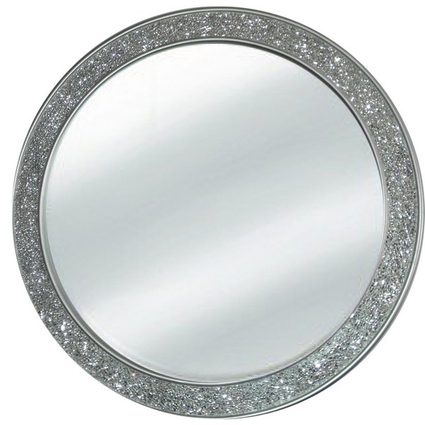 Ogledala - Ogledalo mosaic Silver flat R80 krug 121 Flatmsc
